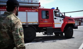 В ОМОН «АХМАТ-Крепость» (на транспорте) прошли пожарно-тактические учения