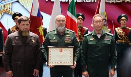 В Грозном прошла церемония награждения военнослужащих и сотрудников Росгвардии
