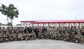 В Грозном отметили 25-ю годовщину со дня образования ОМОН «АХМАТ-Крепость» (на транспорте)