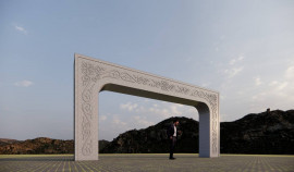 В новом районе Путина появится фонтан в форме арки