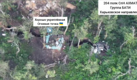 Рамзан Кадыров опубликовал кадры уничтожения укрепленной огневой точки укронато