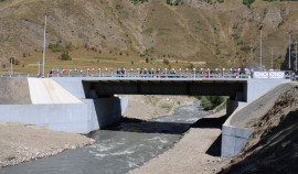 В селении Химой Чеченской Республики открыли мост через реку Шаро-Аргун