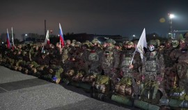 Очередная группа добровольцев отправилась из аэропорта Грозного в зону СВО