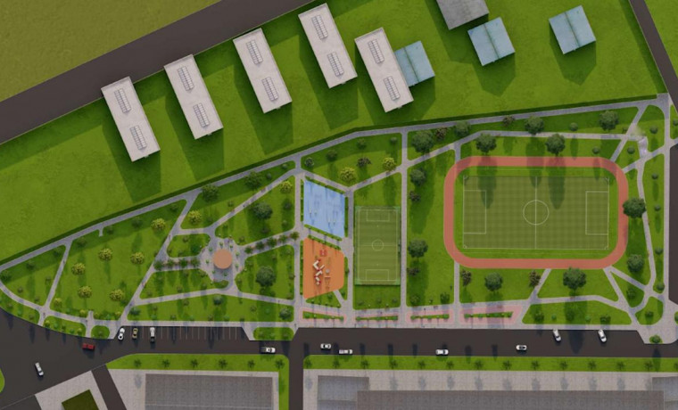 В Грозном завершается строительство парка на улице Римского-Корсакова